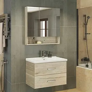 Шкаф-зеркало Comforty Парма 80 дуб дымчатый 00004143489CF Шкаф-зеркало Comforty Парма 80 дуб дымчатый 00004143489CF, 3