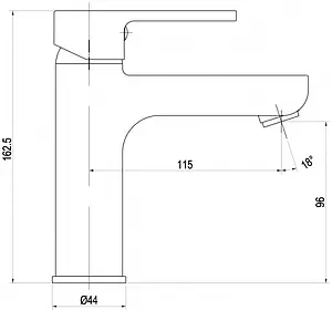 Смеситель для раковины Swedbe Lynx хром 2310 Смеситель для раковины Swedbe Lynx хром 2310, 2