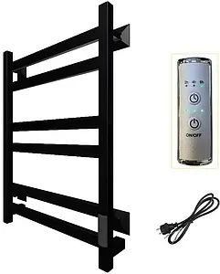 Полотенцесушитель электрический лесенка Тругор Пэк сп 21 кв 60х40 черный матовый ВГП Полотенцесушитель электрический лесенка Тругор Пэк сп 21 кв 60х40 черный матовый ВГП, 2