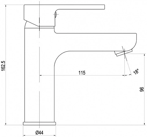 Смеситель для раковины Swedbe Lynx хром 2310