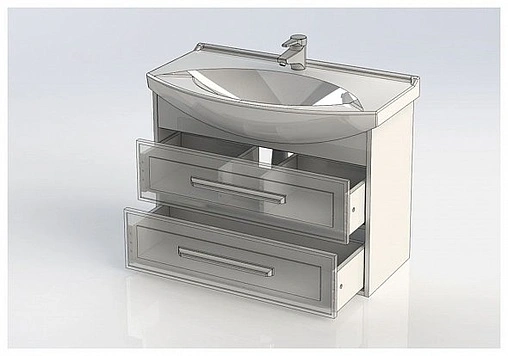Тумба под умывальник Aquanet Остин 85 белый/дуб кантербери 00200908