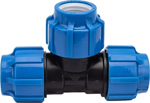 Тройник компрессионный соединительный 40мм x 40мм x 40мм ТПК-Аква 50050040