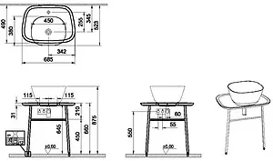 Консоль напольная VitrA Plural белый 62561 Консоль напольная VitrA Plural белый 62561, 2