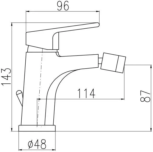 Смеситель для биде Rav Slezak Colorado чёрный матовый/хром CO145.5KCMATC Смеситель для биде Rav Slezak Colorado чёрный матовый/хром CO145.5KCMATC, 2