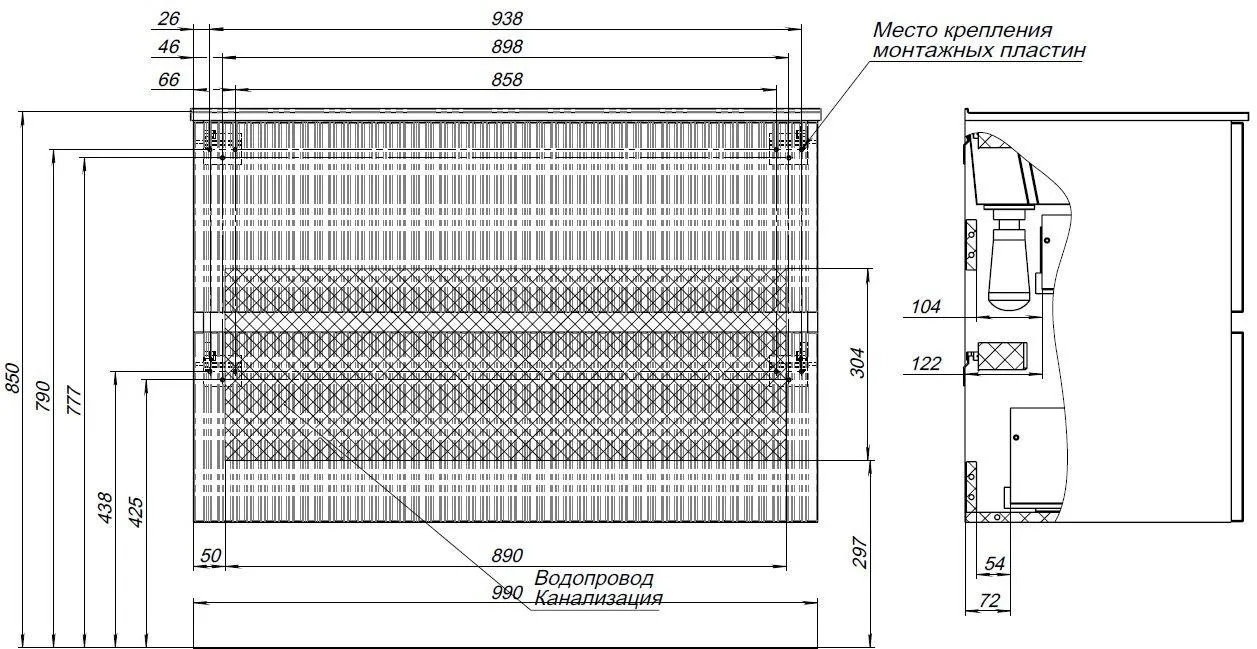 Тумба-умывальник Aquanet Джейн 100 белый матовый 00313288+