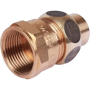 Американка пайка прямая переходная (коническое уплотнение) 18мм x ¾"в Sanha 4340g 143401834 Американка пайка прямая переходная (коническое уплотнение) 18мм x ¾"в Sanha 4340g 143401834, 1