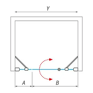 Дверь в нишу 1600мм прозрачное стекло Roltechnik Tower Line TDO1+TBD/1000*640 724-1000000-00-02+744-0580000-00-02, 5