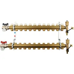Группа коллекторная без расходомеров 12 отводов 1&quot;в/в x ¾&quot;ек Tiemme 3870049, 1