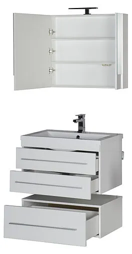 Шкаф-зеркало Aquanet Нота 75 L белый 00165130