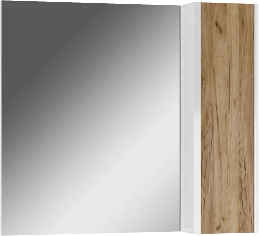 Шкаф-зеркало Домино Uno 80 дуб вотан/белый DU1513HZ