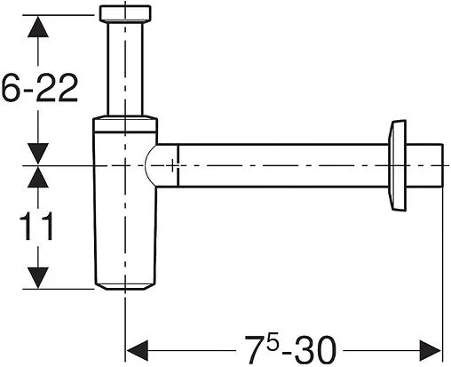 Сифон бутылочный для раковины Geberit хром 151.034.21.1 Сифон бутылочный для раковины Geberit хром 151.034.21.1