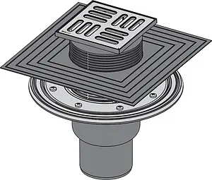 Трап вертикальный Set AlcaPlast 100x100мм APV2324 Трап вертикальный Set AlcaPlast 100x100мм APV2324, 3