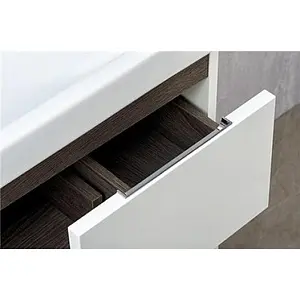 Тумба-умывальник подвесная Aquaton Рене 80 белый/грецкий орех 1A2586K0NRC80, 4