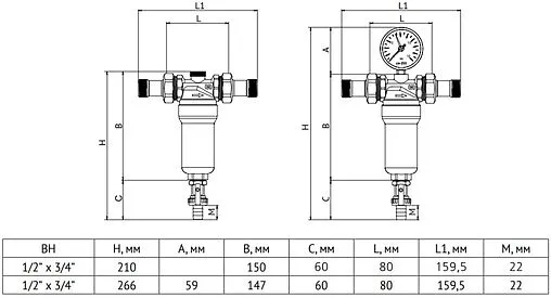 Фильтр тонкой очистки воды ½"н/¾"нг x ½"н/¾"нг Uni-Fitt 214A2300 Фильтр тонкой очистки воды ½"н/¾"нг x ½"н/¾"нг Uni-Fitt 214A2300