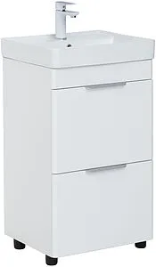Тумба под умывальник напольная Aquanet Ирис new 50 белый глянец 00310151 Тумба под умывальник напольная Aquanet Ирис new 50 белый глянец 00310151, 1