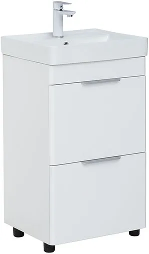 Тумба под умывальник напольная Aquanet Ирис new 50 белый глянец 00310151