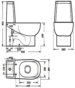 Унитаз-компакт безободковый Sanita Luxe Infinity Rimless белый INFSLCC01040522R Унитаз-компакт безободковый Sanita Luxe Infinity Rimless белый INFSLCC01040522R, 2