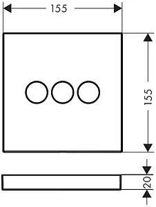 Вентиль переключающий на 3 потребителя Hansgrohe ShowerSelect шлифованная бронза 15764140, 2