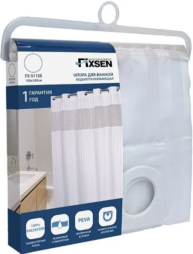 Шторка для ванны Fixsen Hotel FX-5115E
