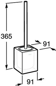 Ёршик для унитаза Roca Ice хром/белый 816863009, 2