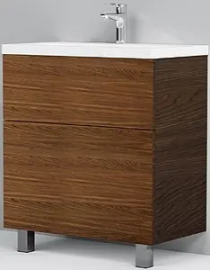 Тумба-умывальник напольная Am.Pm Gem 75 орех M90FSX07522NF32+M90WCC0752WG Тумба-умывальник напольная Am.Pm Gem 75 орех M90FSX07522NF32+M90WCC0752WG, 1