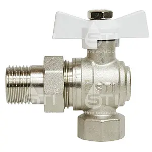 Кран шаровый с американкой угловой ½&quot;в x ½&quot;н STI 01.05.20015, 3