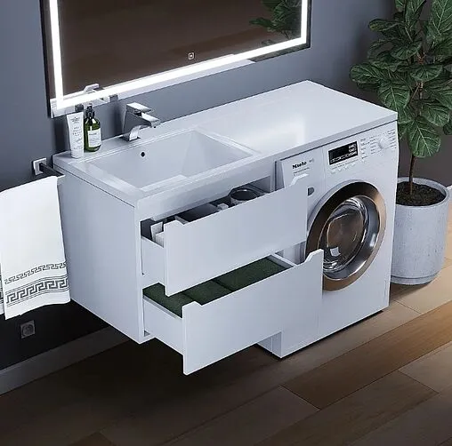 Тумба-умывальник подвесная Uperwood Tanos 120 L белый матовый 291021003