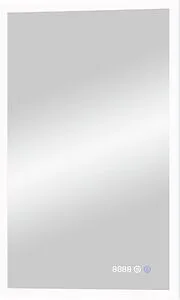 Зеркало с подсветкой Continent Naomi Led 40x64 с часами белый ЗЛП2100, 1