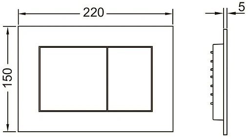 Инсталляция для подвесного унитаза Set 4 в 1 TECEbase kit 2.0 9400412 с кнопкой TECEnow хром
