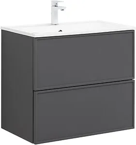 Тумба-умывальник Aquanet Арт 75 ясень графит 00329064+00318925, 1