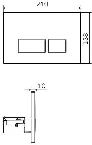 Клавиша смыва для унитаза Am.Pm Pro S I047051 хром глянцевый