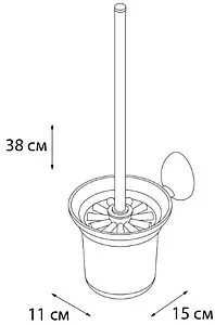Ёршик для унитаза Grampus Briz хром GR-3013 Ёршик для унитаза Grampus Briz хром GR-3013, 2