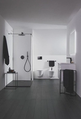 Смеситель для ванны скрытого монтажа Ideal Standard Ceraline чёрный матовый/хром A6939XG