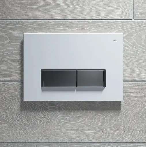 Клавиша смыва для унитаза IDDIS Uniglass UNG02WCi77 кнопки/хром глянцевый, панель/стекло белый