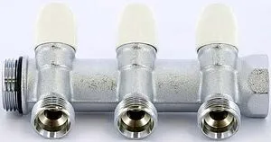 Коллектор регулирующий проходной 3 отвода 1"в/н x ½"н Tiemme MAXIMA 1860021 Коллектор регулирующий проходной 3 отвода 1"в/н x ½"н Tiemme MAXIMA 1860021, 4