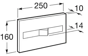 Клавиша смыва для унитаза Roca PL-2 890096002 хром матовый Клавиша смыва для унитаза Roca PL-2 890096002 хром матовый, 2