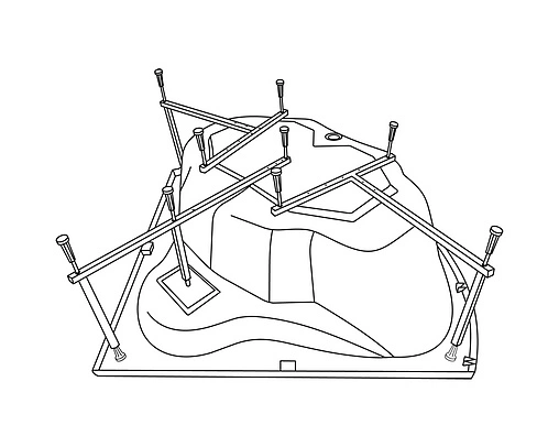 Каркас для ванны Excellent Magic 140x140 MR.MGC14WH