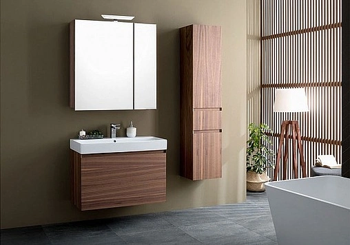 Шкаф-зеркало Aquanet Нью-Йорк 85 L орех 00203954 Шкаф-зеркало Aquanet Нью-Йорк 85 L орех 00203954