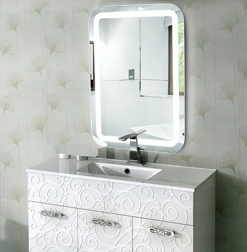 Зеркало с подсветкой Continent Lucia Led 55x80 с музыкальным блоком, с подогревом белый ЗЛП147