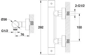 Термостат для душа WHITECROSS Y chrome хром Y1246CR, 2