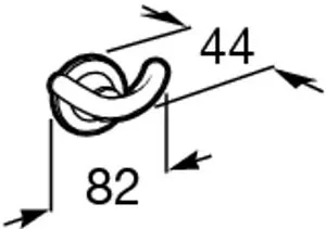 Крючок двойной Roca Hotels Classic хром 815491001 Крючок двойной Roca Hotels Classic хром 815491001, 2