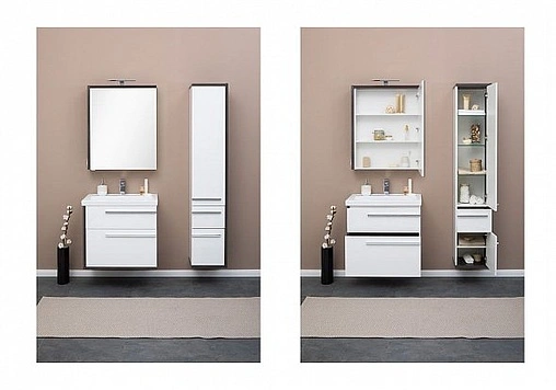 Тумба под умывальник Aquanet Фостер 70 белый/эвкалипт мистери 00202064