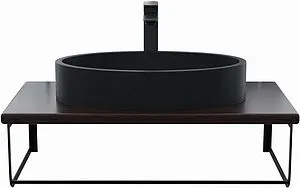 Консоль с умывальником подвесная Uperwood UPD Tanos 80 бук тёмный/чёрный матовый 2910210406 Консоль с умывальником подвесная Uperwood UPD Tanos 80 бук тёмный/чёрный матовый 2910210406, 3