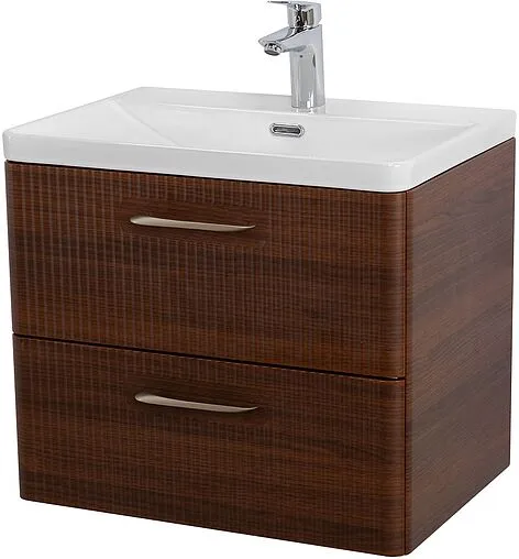 Тумба-умывальник подвесная BelBagno DUE 60 Noce DUE-600-2C-SO-NOCE-P+BB-8076-3-60