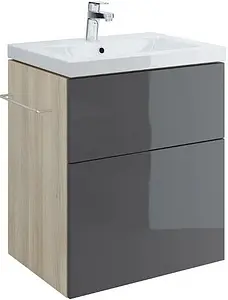 Тумба-умывальник Cersanit Smart 60 серый/ясень B-SU-SMA-CO60/Gr+, 1