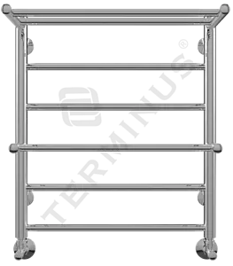 Полотенцесушитель водяной лесенка Terminus Анкона с полкой П6 500х591 полированная сталь 4670030723093, 1