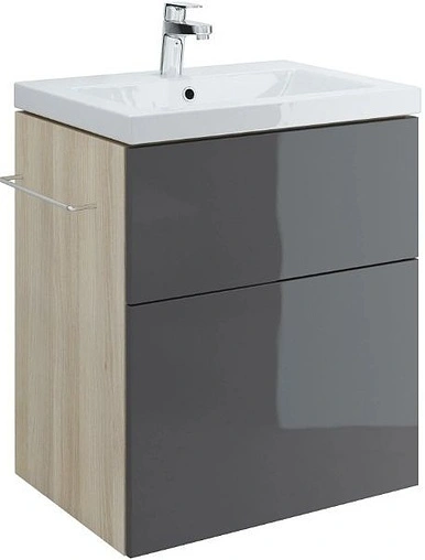 Тумба-умывальник Cersanit Smart 60 серый/ясень B-SU-SMA-CO60/Gr+