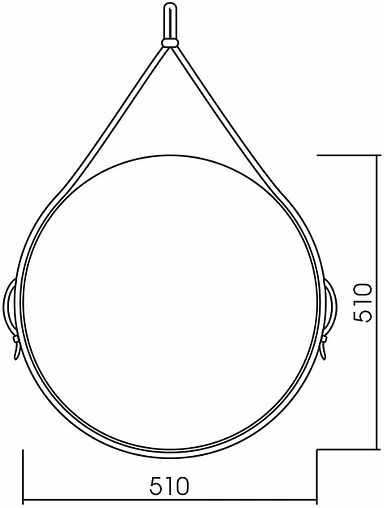 Зеркало на ремне Aquanika Country 51 чёрный AQC5151RU128