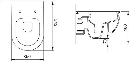 Унитаз подвесной безободковый Allen Brau Priority антрацит 4.31001.AN