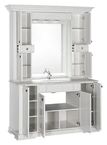 Шкаф-зеркало Aquanet Кастильо 140 белый 183174